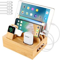 Bamboo Docking station for multiple devices